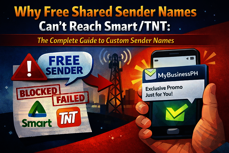 Why Free Shared Sender Names Can't Reach Smart/TNT: The Complete Guide to Custom Sender Names