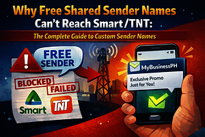 Why Free Shared Sender Names Can't Reach Smart/TNT: The Complete Guide to Custom Sender Names